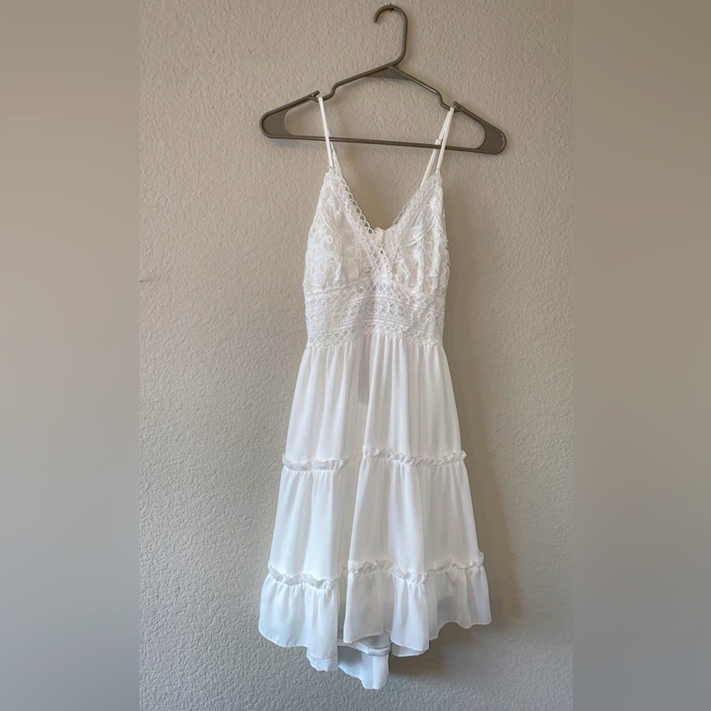 NWT Ecowish white mini skater dress size Medium